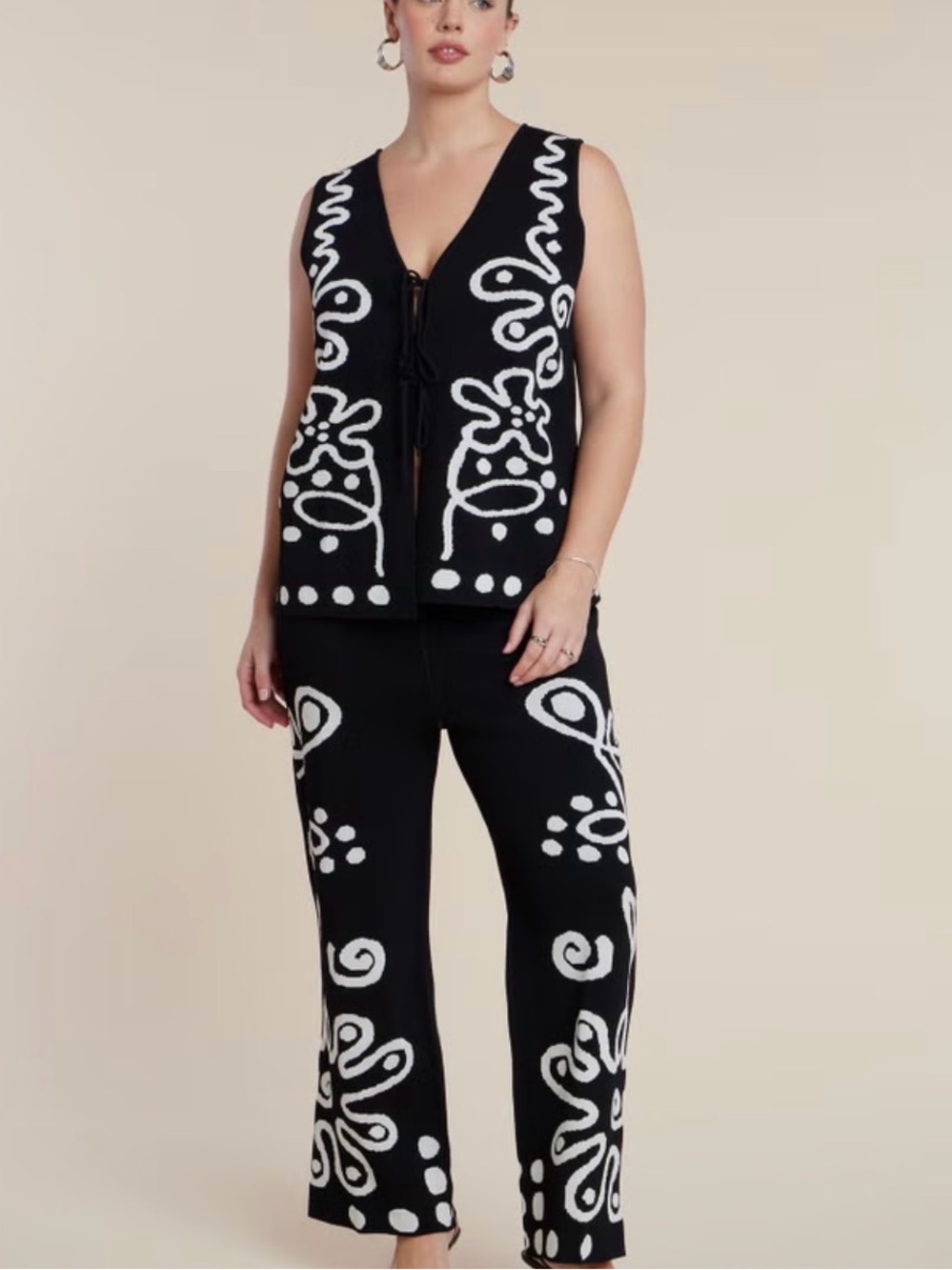 Eloquii Intarsia Sweater Pant - Picture 3 of 4